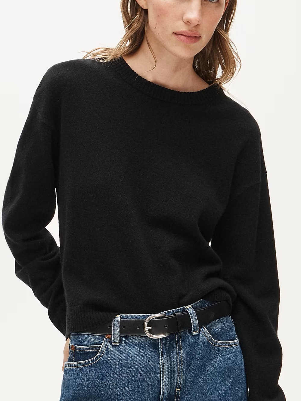 Uniqlo Cashmere Crew Sweater in Black